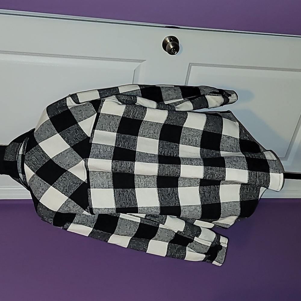 RDI Black and White Plaid Utility Jacket Sz: M - Picture 4 of 6